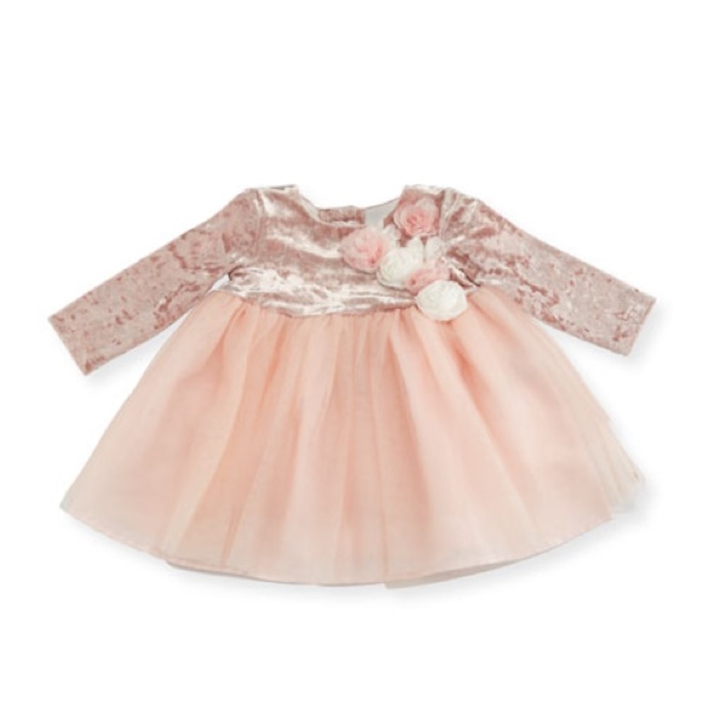 MiniClasix Long-Sleeve Dress w/ Floral Detail Size 18M